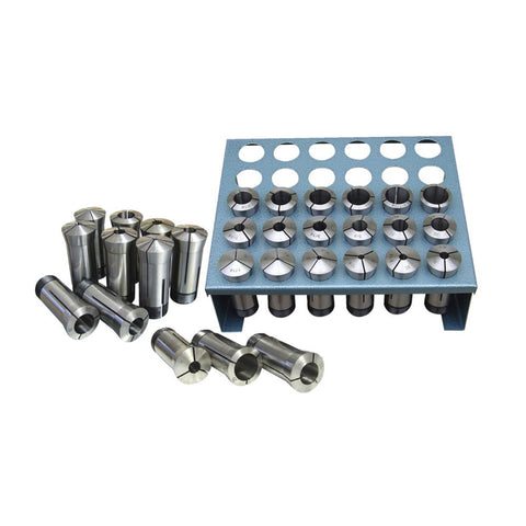 JET 650016 Premium 35 Piece 5-C Collet Set With Rack (1/32nd) - Ace Tool Group - JET