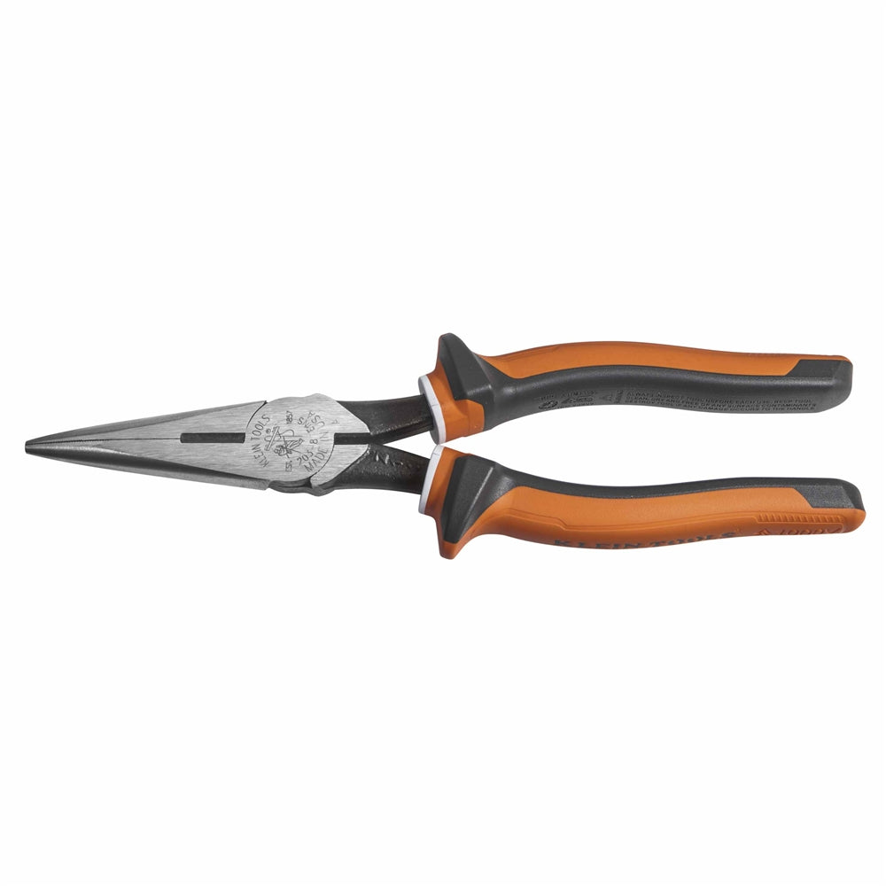 Klein Tools 2038EINS Electrician's Insulated 8" Long Nose Side-Cutting Plier - Heavy Duty - Ace Tool Group - Klein