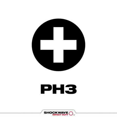 Milwaukee 48-32-4566 3.5 in. PH3 Impact Driver Bits 6 Pack