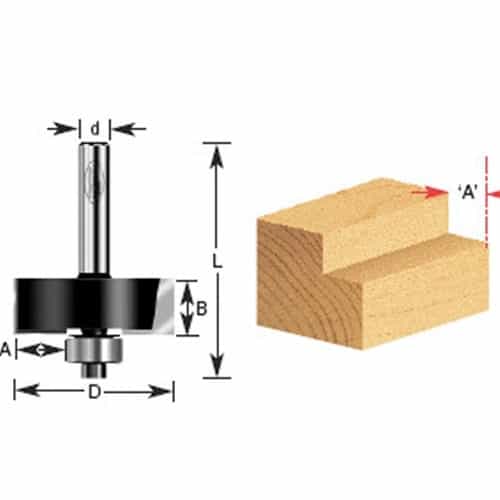 Timberline 210-10 Rabbetting 1-3/8 D Router Bit - Ace Tool Group - Timberline