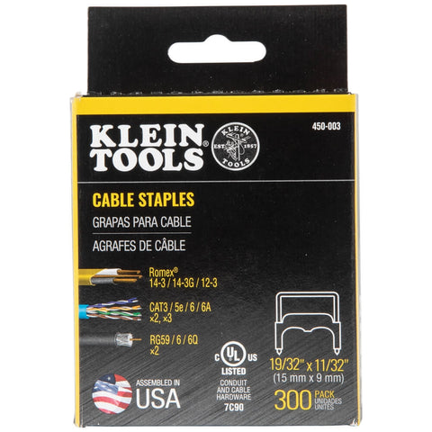 Klein 450-003 Staples, 19/32 in. x 11/32 in. Insulated - Ace Tool Group - Klein