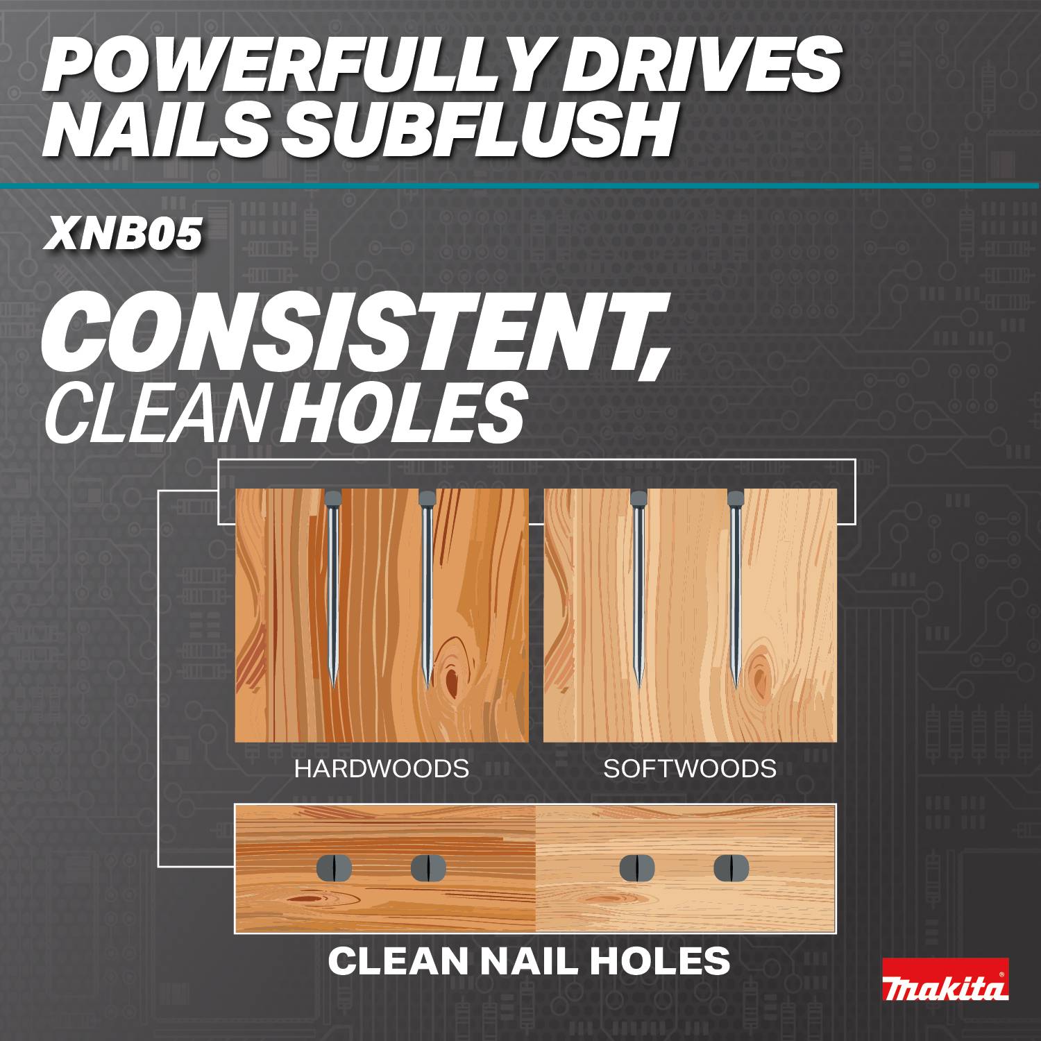 Makita XNB05Z 18V LXT 2-1/2 Straight Finish Nailer - Ace Tool Group - Makita