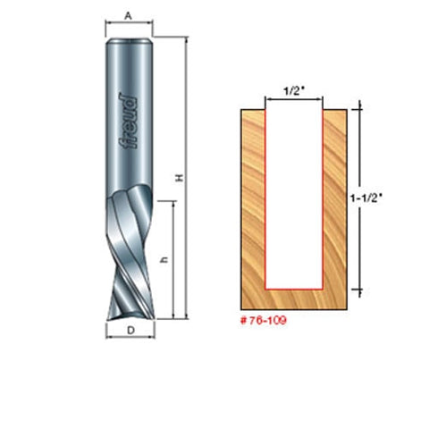 Freud Tools 1/2" (Dia.) Down Spiral Bit - Ace Tool Group - Freud
