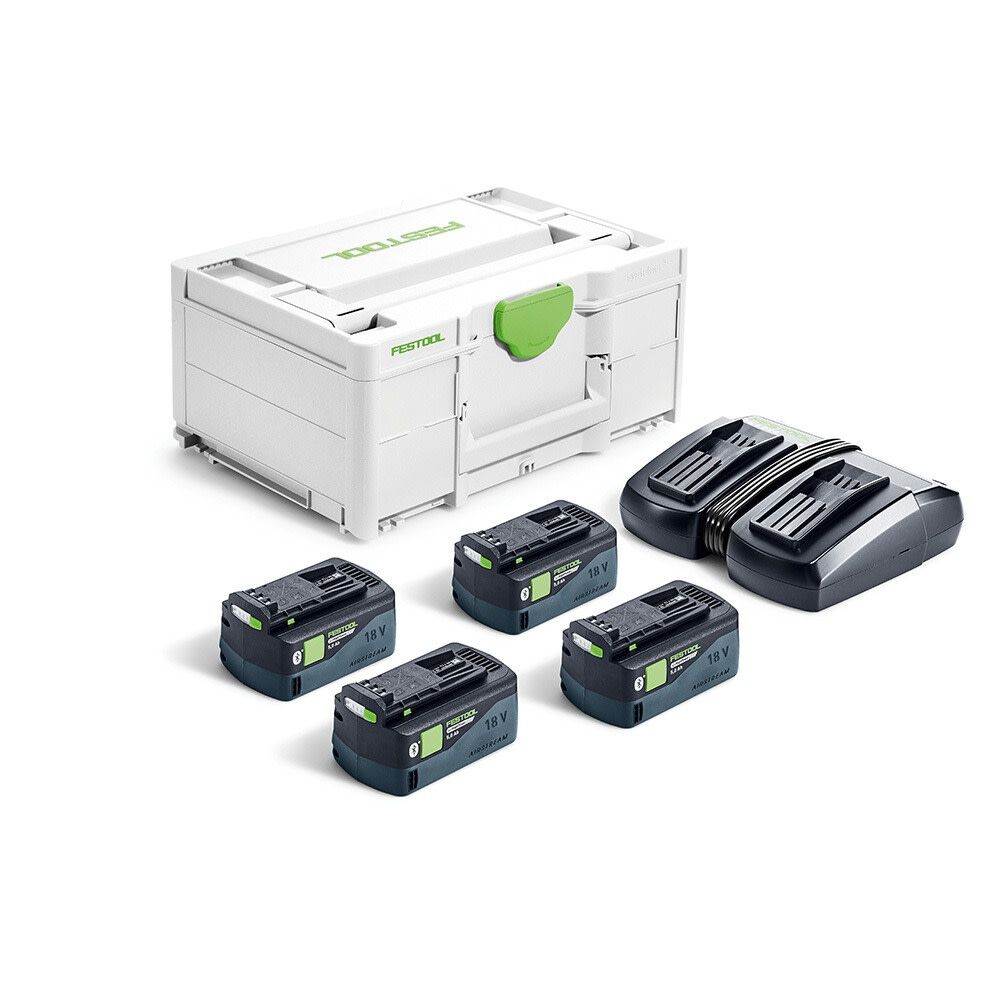 Festool 578947 Energy Set SYS 18V 4xTBX8/2xSCA16