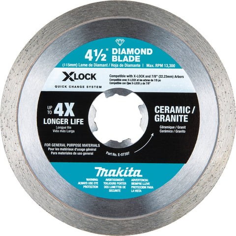 Makita E-07397 X-LOCK 4-1/2in. C Rim Diamond Blade - Ace Tool Group - Makita
