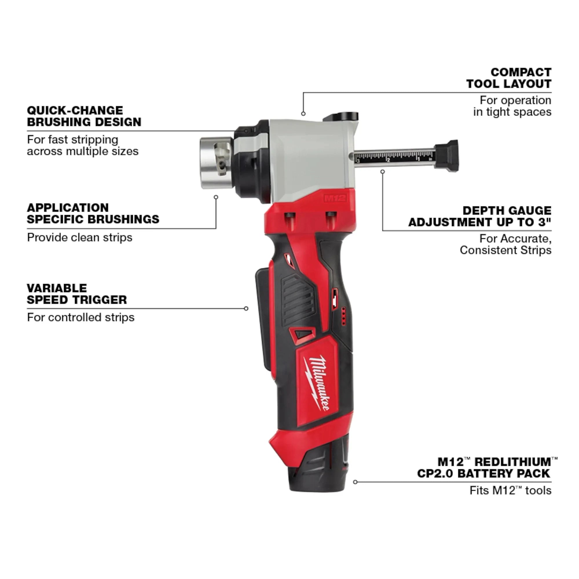 Milwaukee 2435CU-21S M12 Cable Stripper Kit with 17 Cu THHN / XHHW Bushings - Ace Tool Group - Milwaukee