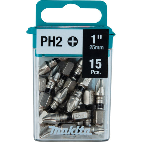 Makita E-00664 Impact 2 Phillips 1 Insert Bit 15pk - Ace Tool Group - Makita