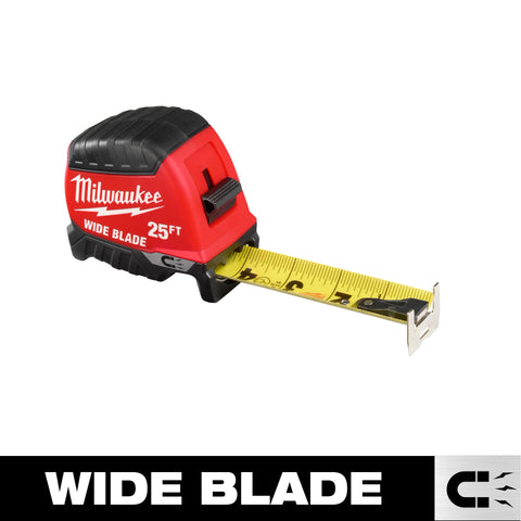 Milwaukee 48-22-1225M 25ft Wide Blade Magnetic Tape Measure 6 Pack - Ace Tool Group - Milwaukee