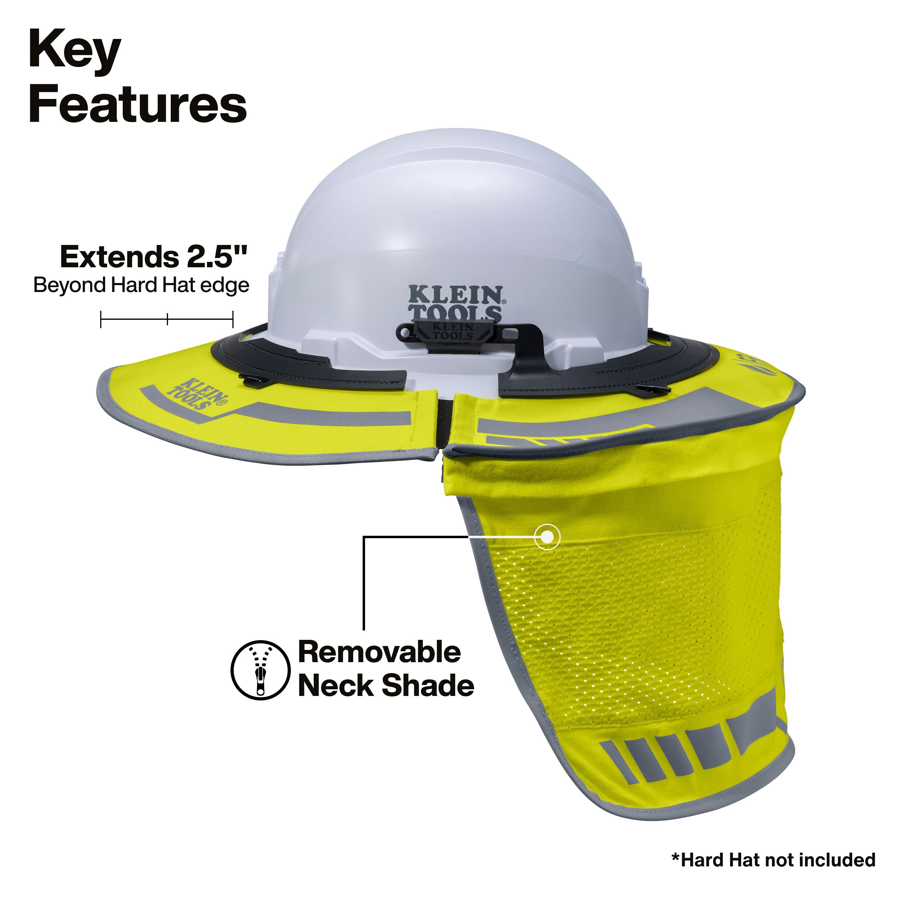 Klein FR03010HIVIS Flame-Resistant Full-Brim Sombrero, High-Visibility Yellow