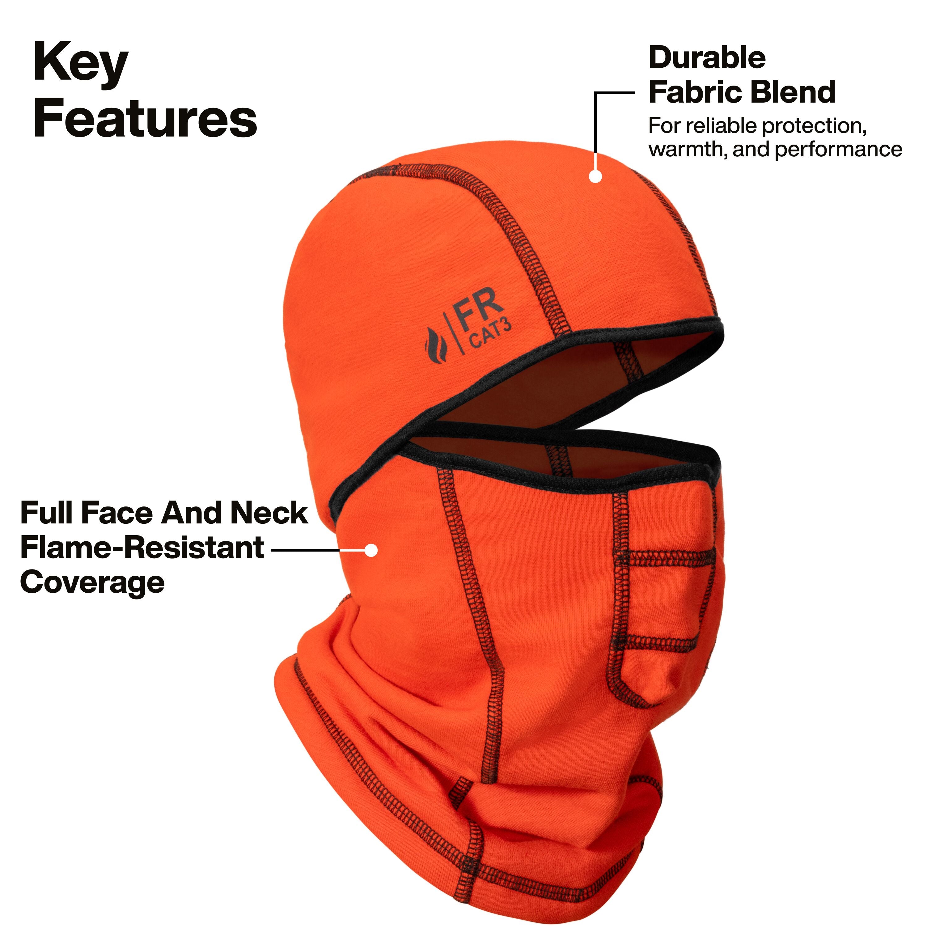 Klein FRBALC33 Flame-Resistant Balaclava, CAT 3, 33 Cal - Ace Tool Group - Klein