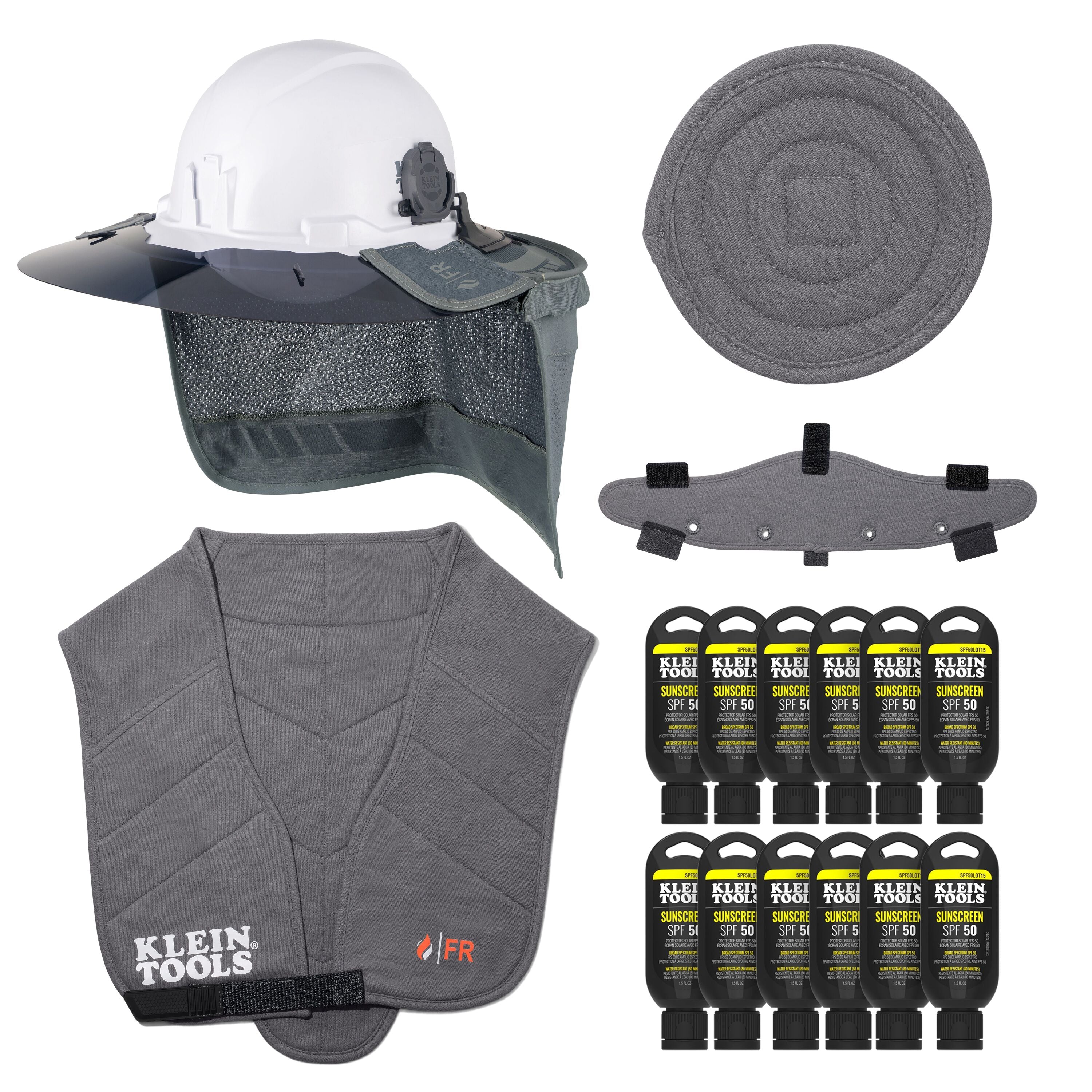 Klein FRSUMKIT1 Flame-Resistant Summer Set, Hybrid Brim, 48-Piece