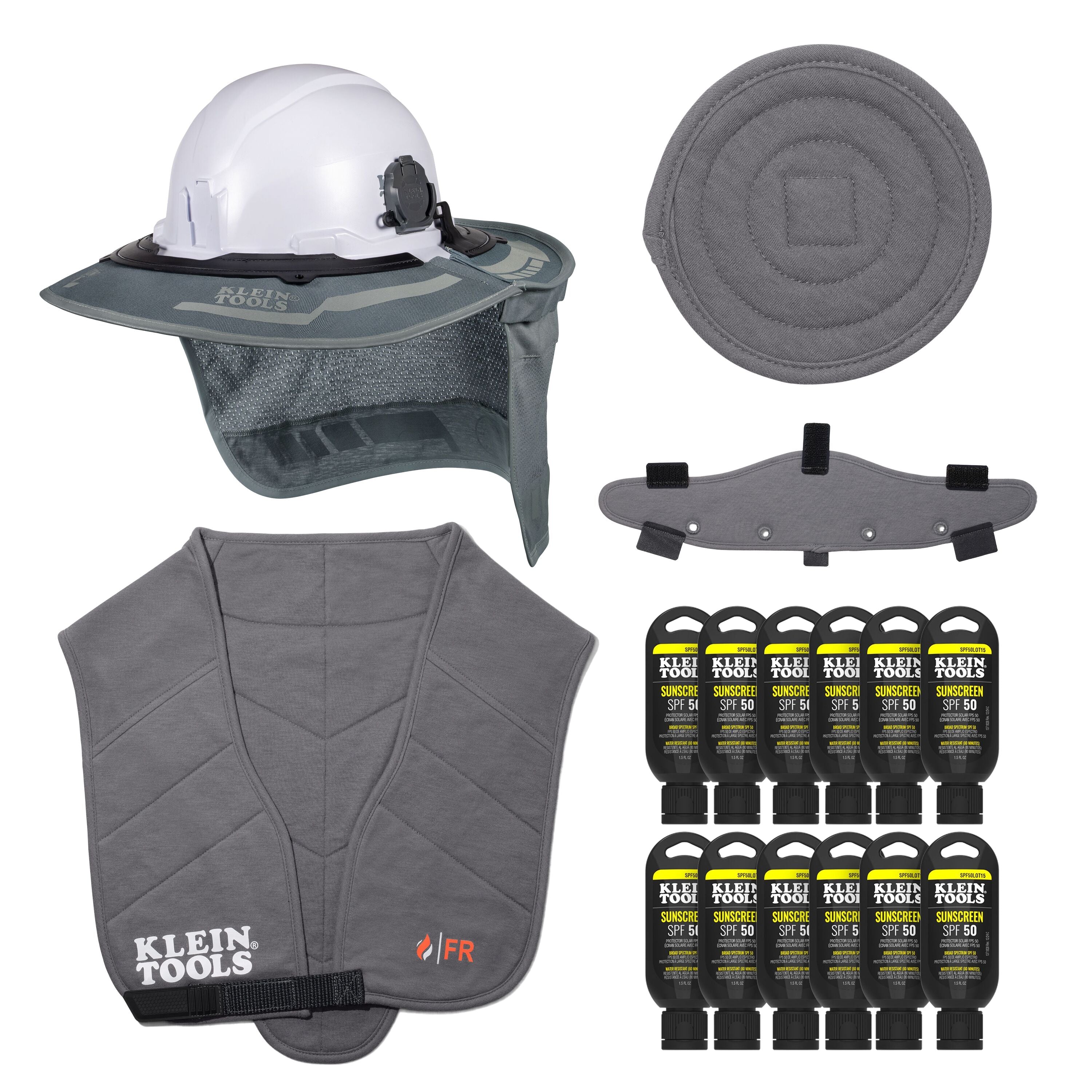 Klein FRSUMKIT2 Flame-Resistant Summer Set, Full Brim, 48-Piece