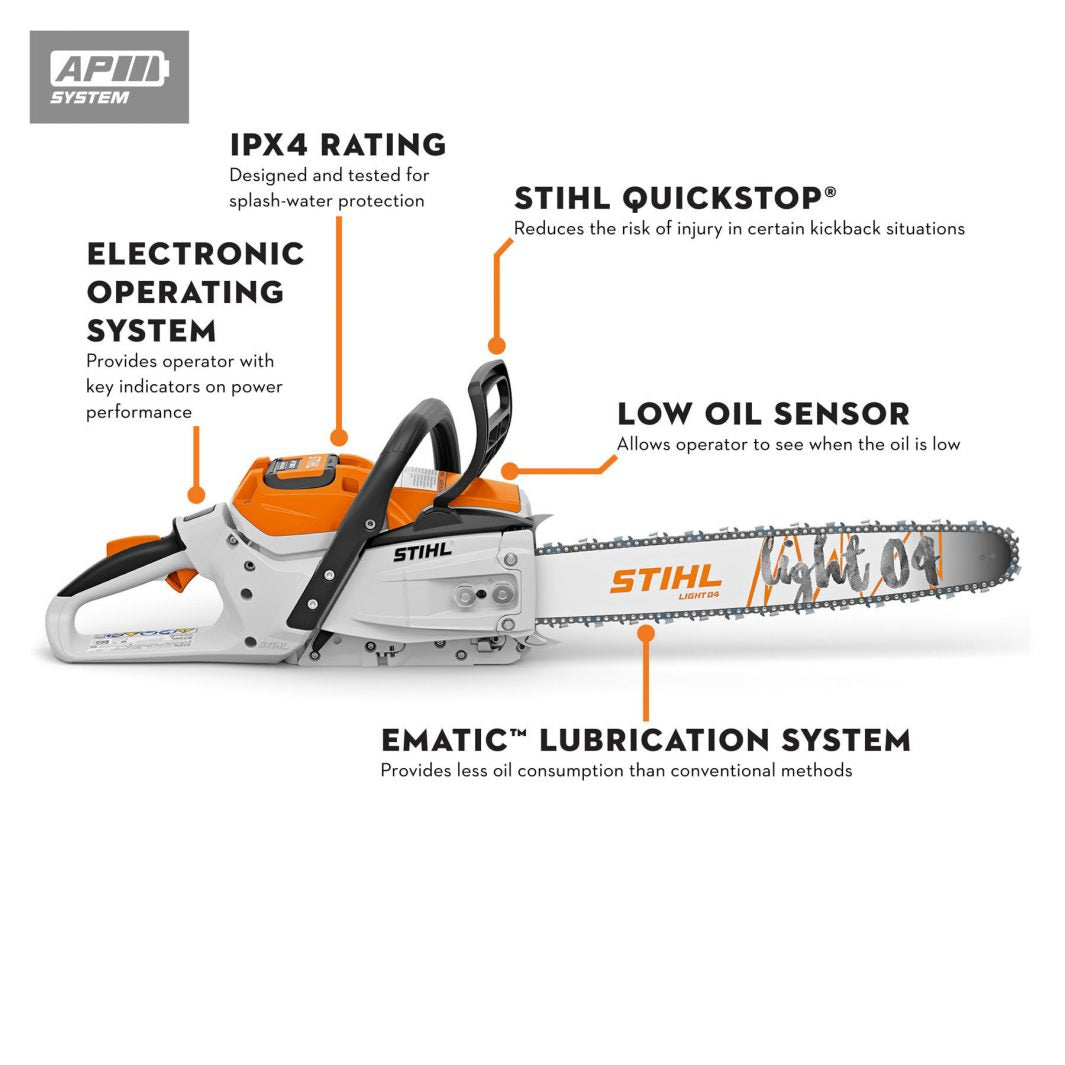 Stihl MA02-200-0058 MSA 300 16 in Bar & Chain 36V Battery Chainsaw (Bare Tool) - Ace Tool Group - Stihl