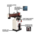 JET JT1-1372 Black 6 Inch x 89 Inch Oscillating Belt Edge Sander, 1.75HP, 1PH, 115/230V - Ace Tool Group - JET