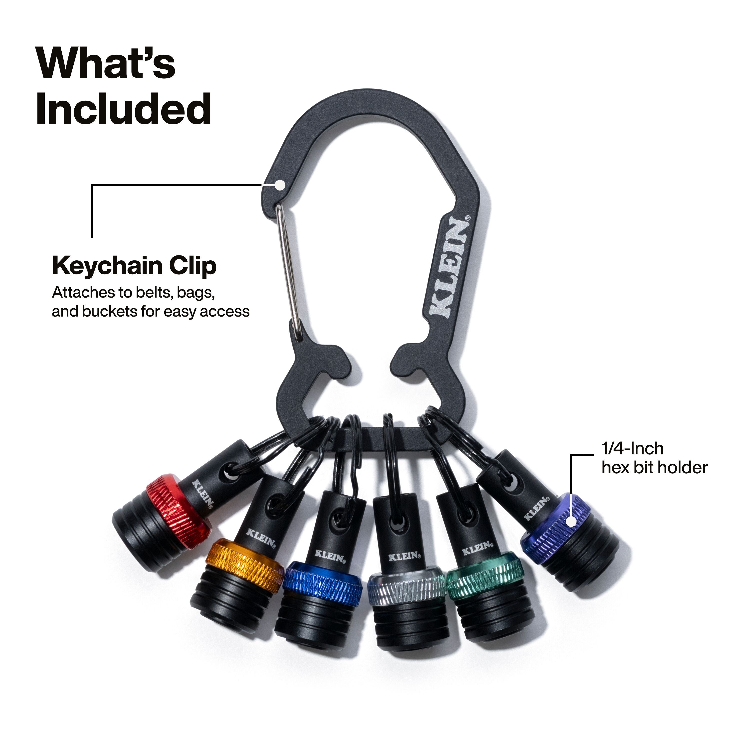 Klein K33851 Bit Holder Keychain Set, 6-Piece