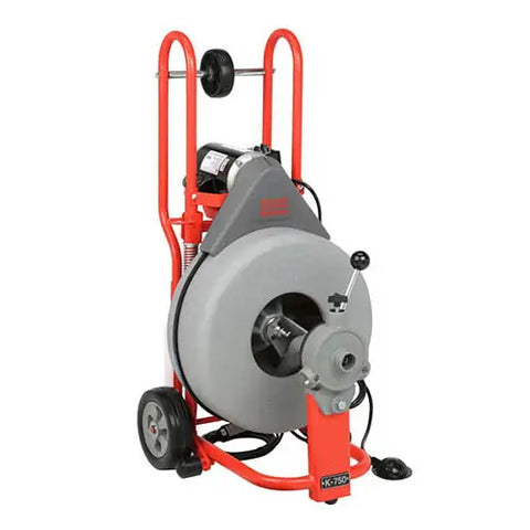 RIDGID 41977 K-750 3/4 Auto-Feed Drum Machine, 3-8 in. Line/Pigtail - Ace Tool Group - Ridgid
