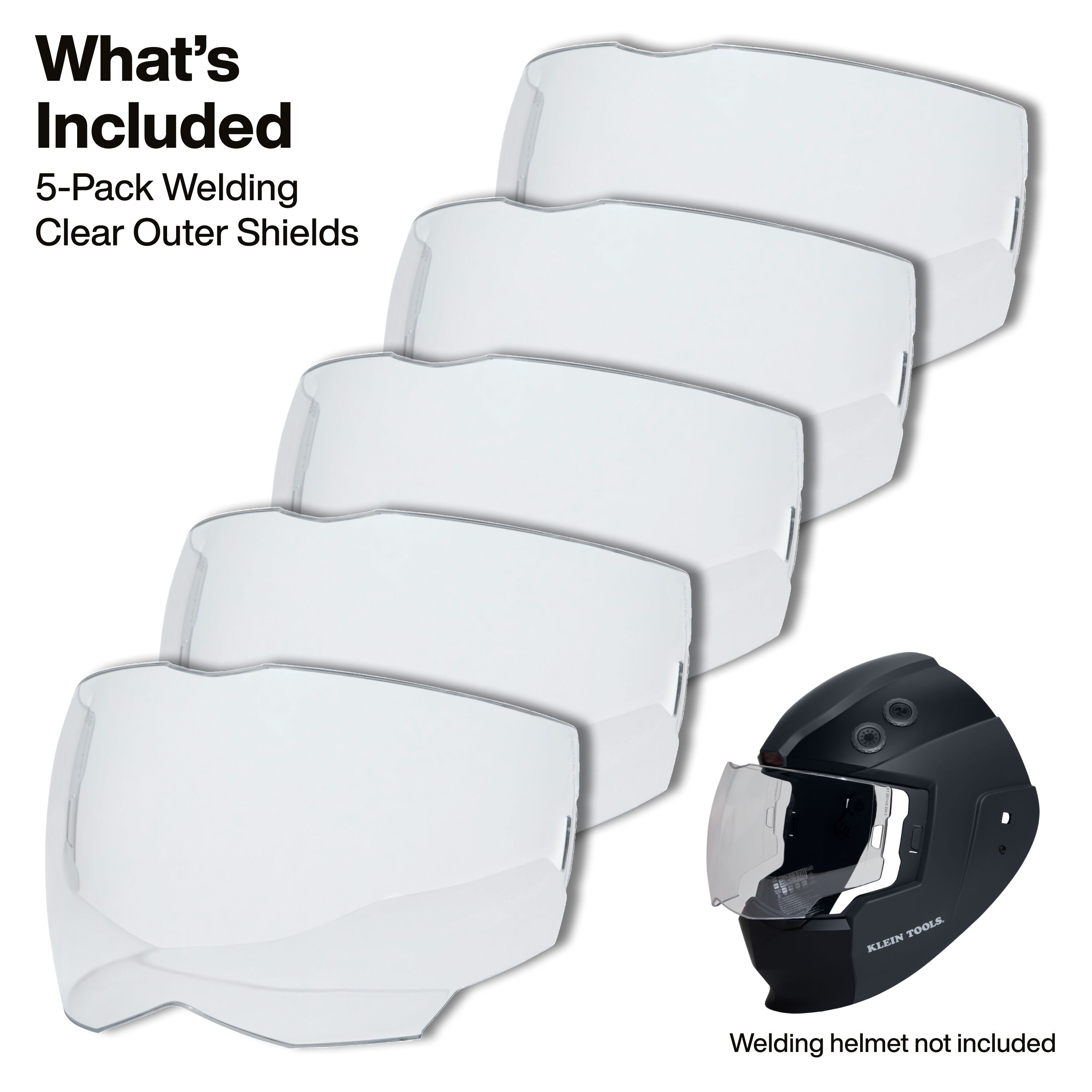 Klein KWHOSHIELD Phoenix™ Series Panoramic Welding Helmet Outer Shield, 5-Pack - Ace Tool Group - Klein