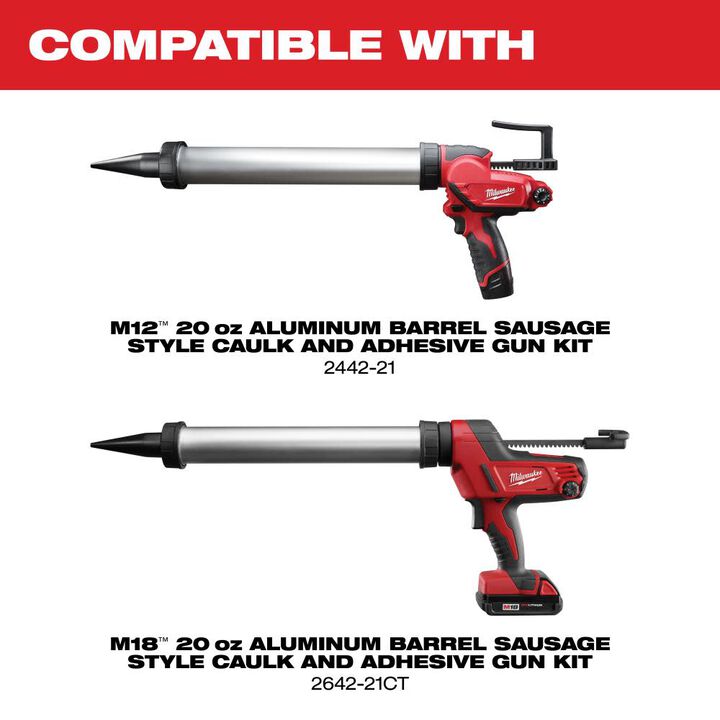 Milwaukee 48-08-1094 20oz Clear Barrel Sausage Conversion Kit - Ace Tool Group - Milwaukee