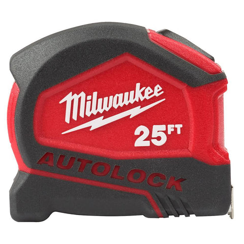 Milwaukee 48-22-6825 25ft Compact Auto-Lock Tape Measure - Ace Tool Group - Milwaukee