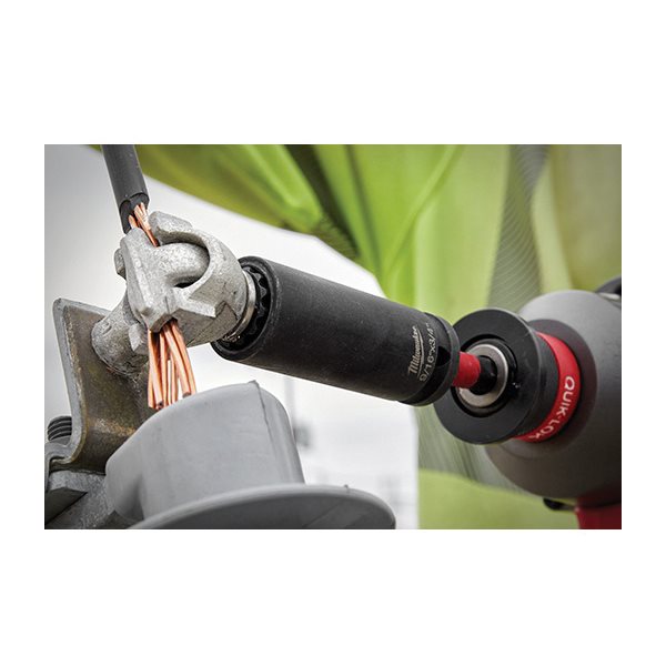 Milwaukee 49-66-5124 Shockwave Lineman's 12PT 15/16 " & 1 1/8"  2-in-1 Socket - Ace Tool Group - Milwaukee