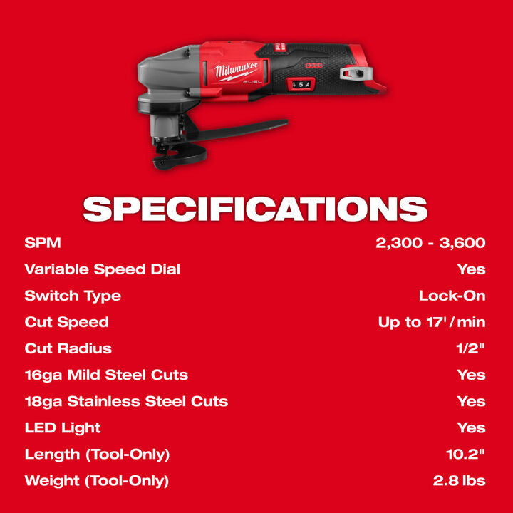 Milwukee 2487-20 M12 FUEL™ 16 Gauge Scroll Shear