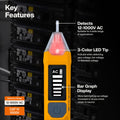 Klein NCVT7 Non-Contact Voltage Tester with Signal Strength, 12-1000V AC - Ace Tool Group - Klein