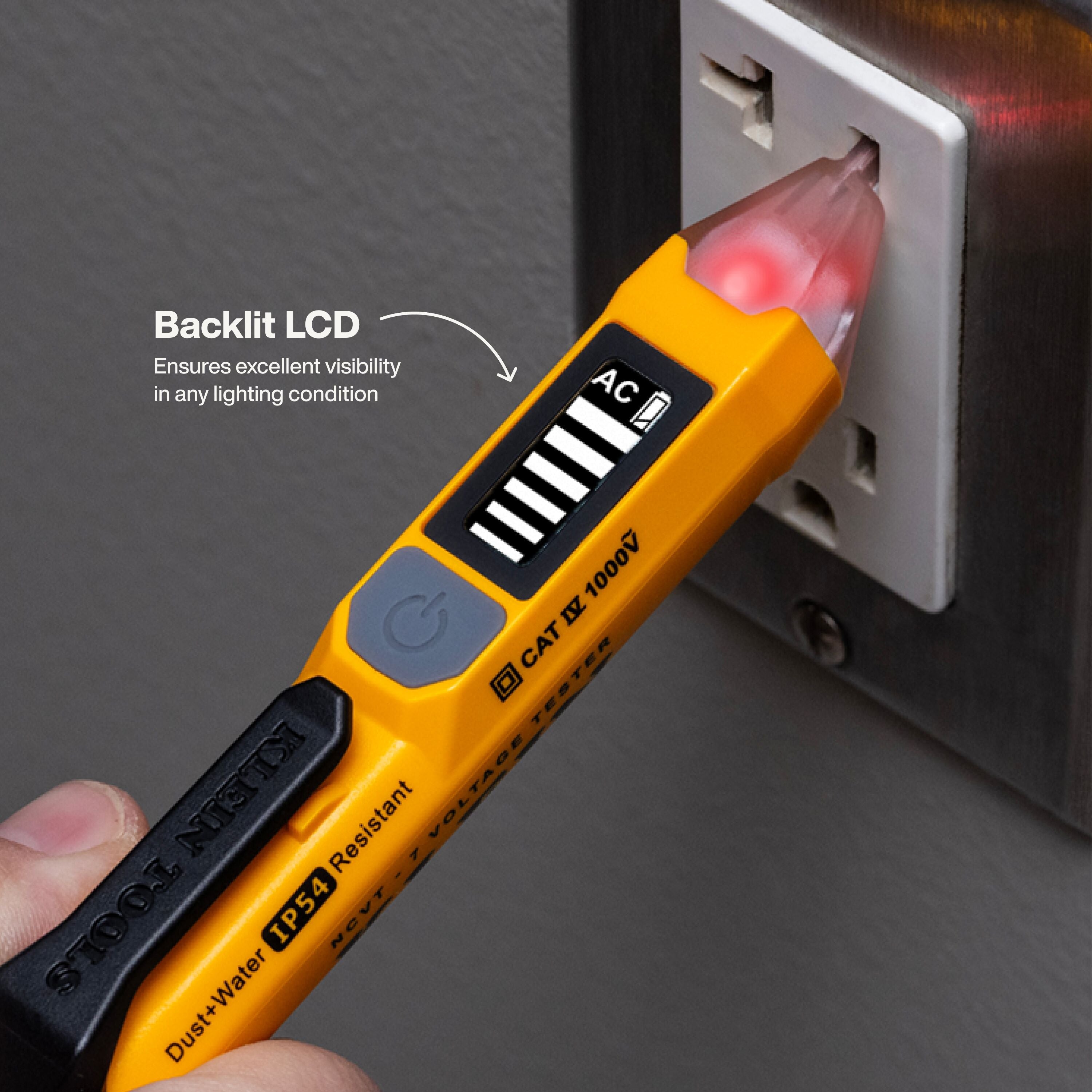 Klein NCVT7 Non-Contact Voltage Tester with Signal Strength, 12-1000V AC - Ace Tool Group - Klein