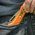 Klein KTO Resurgence Fishing Knife, Drop Point Blade, Orange Handle - Ace Tool Group - KLEIN