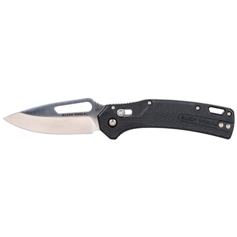 Klein KTO Resurgence Knife, Drop Point Blade, Black Handle - Ace Tool Group - KLEIN