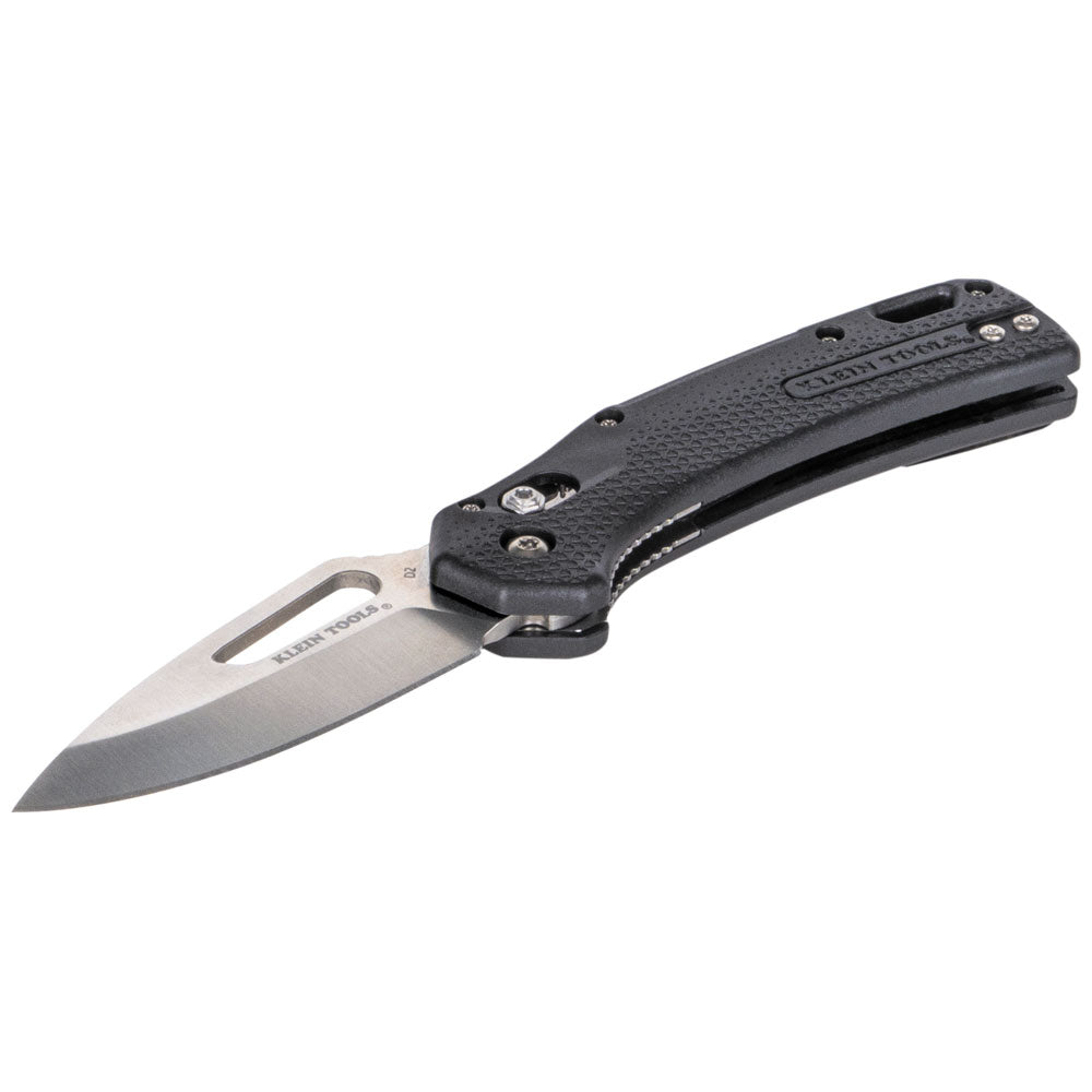 Klein KTO Resurgence Knife, Drop Point Blade, Black Handle - Ace Tool Group - KLEIN