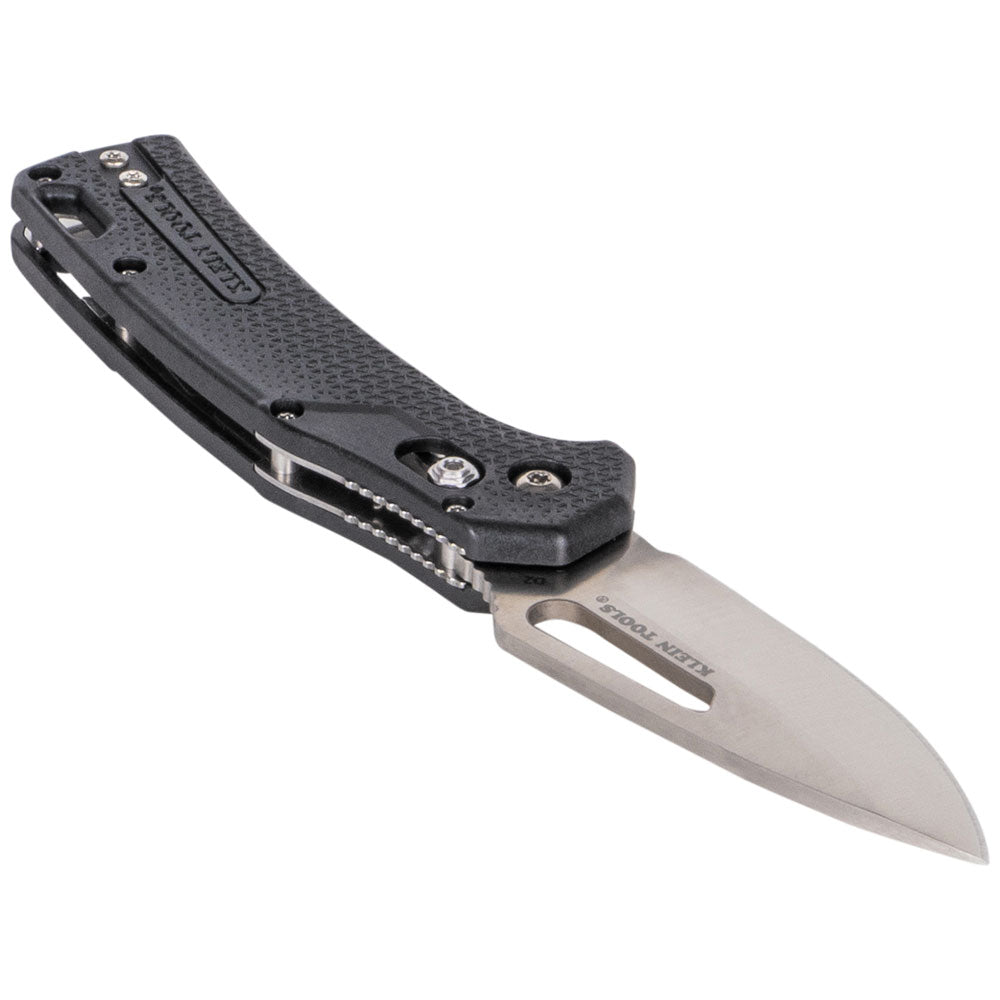 Klein KTO Resurgence Knife, Drop Point Blade, Black Handle - Ace Tool Group - KLEIN