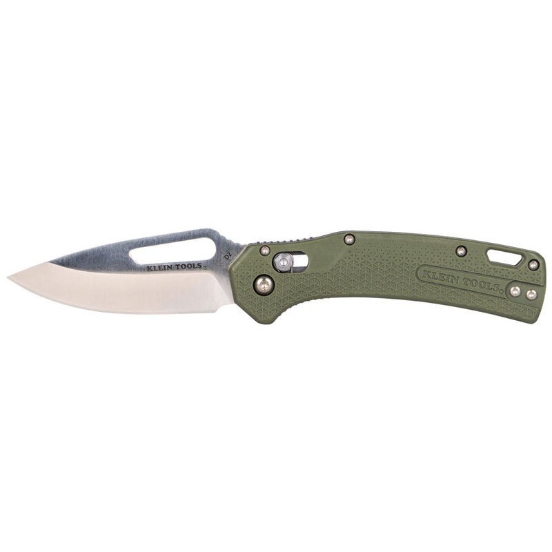 KleinKTO Resurgence Knife, Drop Point Blade, Moss Green Handle - Ace Tool Group - KLEIN