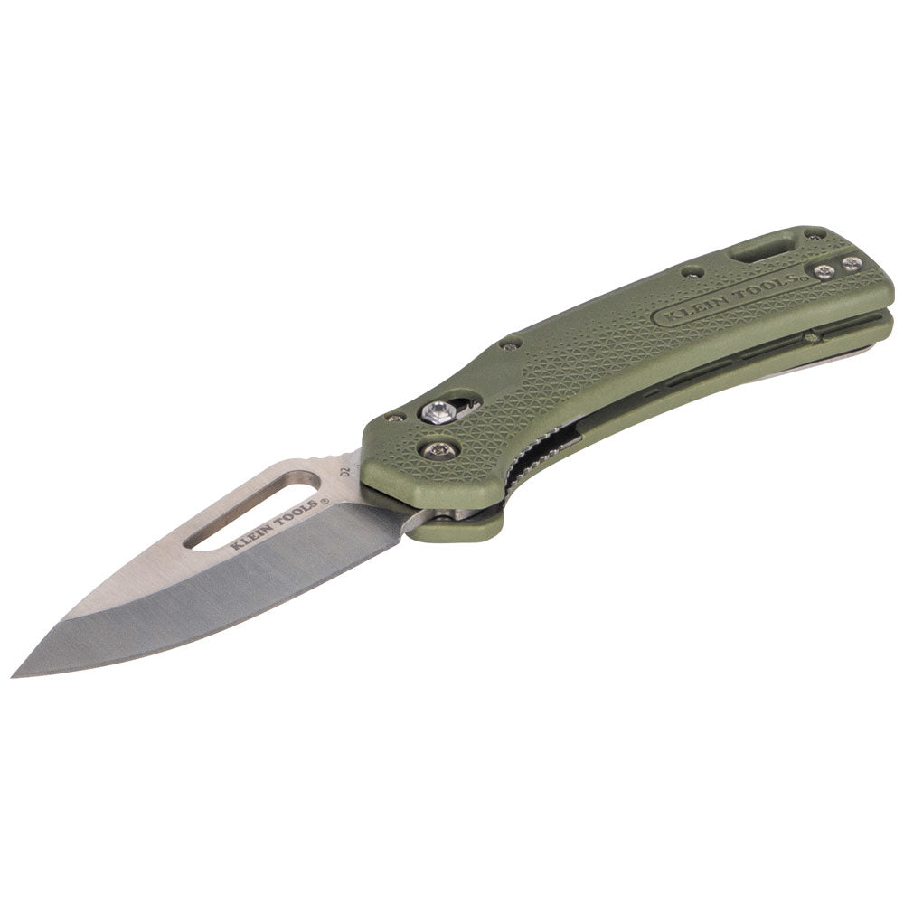 KleinKTO Resurgence Knife, Drop Point Blade, Moss Green Handle - Ace Tool Group - KLEIN