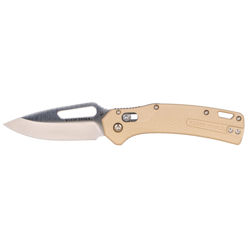 Klein KTO Resurgence Knife, Drop Point Blade, Sand Handle - Ace Tool Group - KLEIN