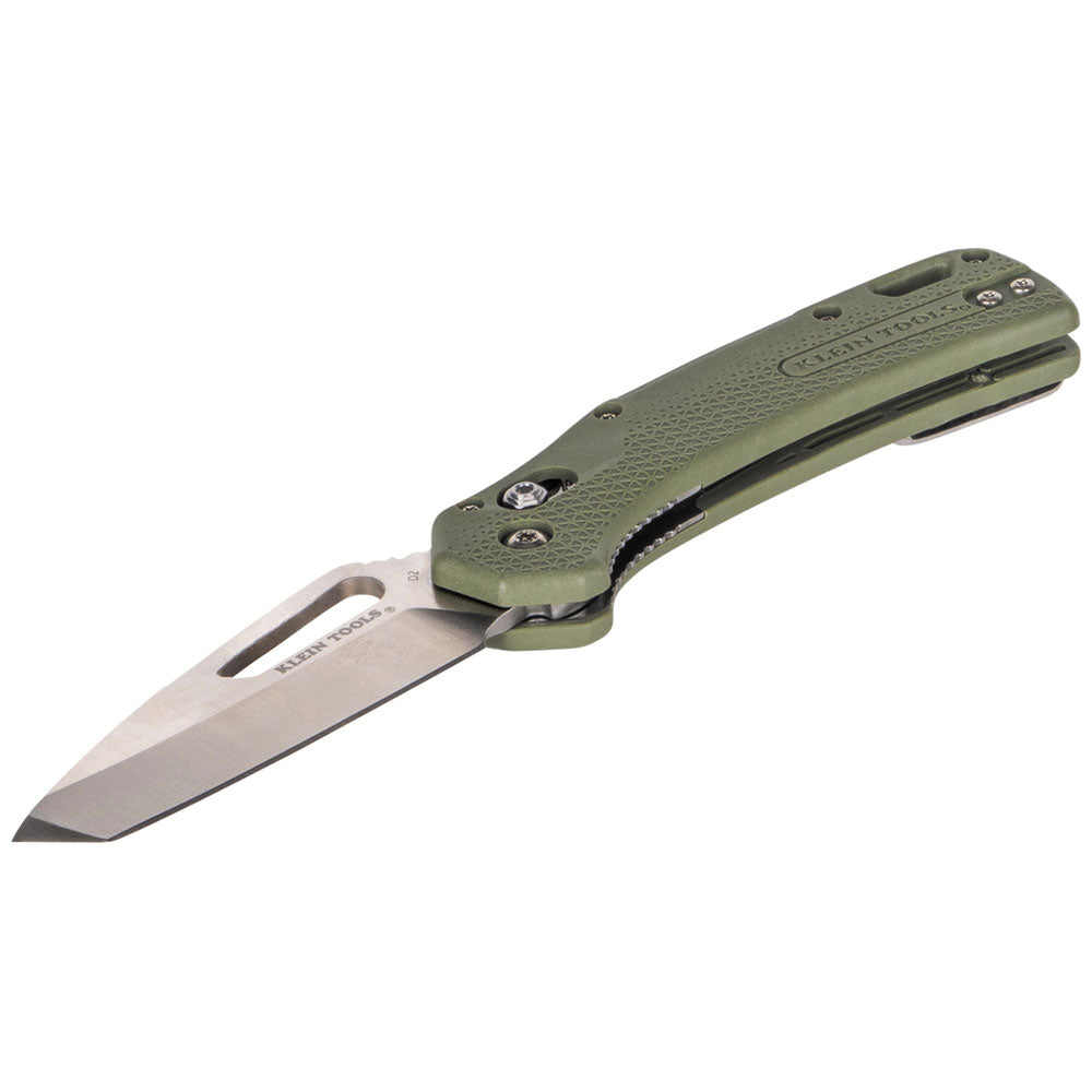 Klein KTO Resurgence Knife, Tanto Blade, Moss Green Handle - Ace Tool Group - KLEIN