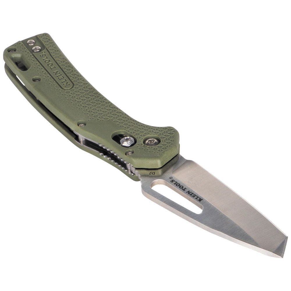 Klein KTO Resurgence Knife, Tanto Blade, Moss Green Handle - Ace Tool Group - KLEIN