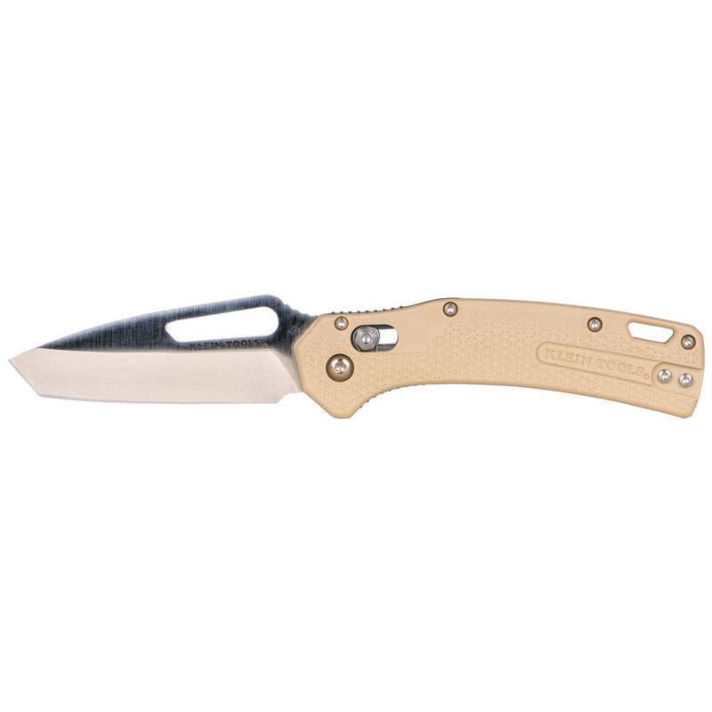 Klein KTO Resurgence Knife, Tanto Blade, Sand Handle - Ace Tool Group - KLEIN