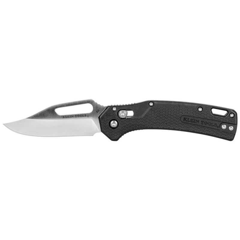 Klein KTO Resurgence Knife, Clip Point Blade, Black Handle - Ace Tool Group - KLEIN