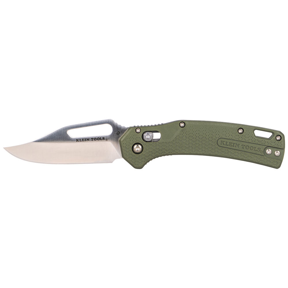 Klein KTO Resurgence Knife, Clip Point Blade, Moss Green Handle - Ace Tool Group - KLEIN