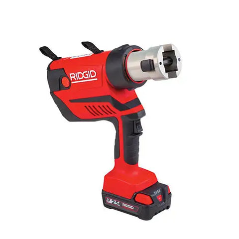 RIDGID 70138 Battery-Powered Pistol-Grip Press Tool Kit with Bluetooth Connectivity, 1/2" to 1" MegaPress Jaws, 18V Li-ion Battery - Ace Tool Group - Ridgid