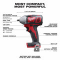Milwaukee 2658-20 M18 3/8" Impact Wrench with Friction Ring - Ace Tool Group - Milwaukee