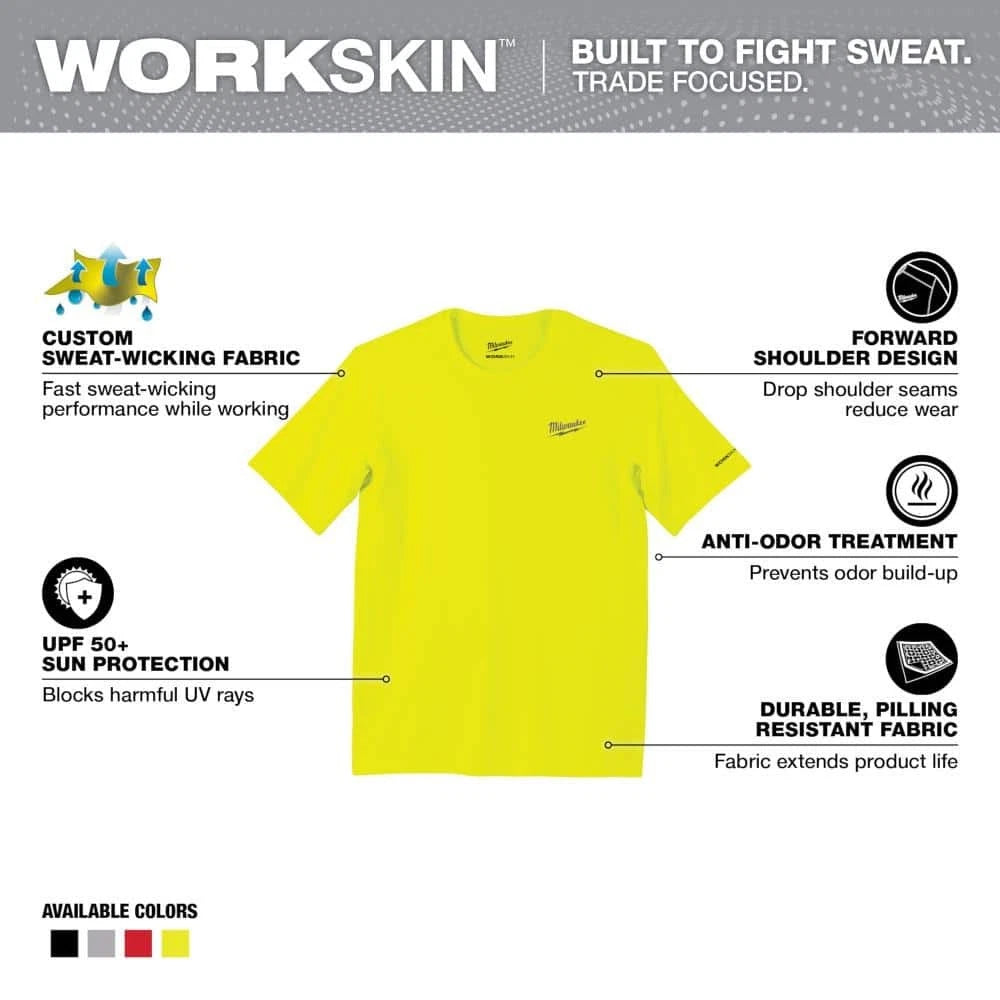 Milwaukee 414HV-L WORKSKIN LIGHT SS SHIRT - HI-VIS L - Ace Tool Group - Milwaukee