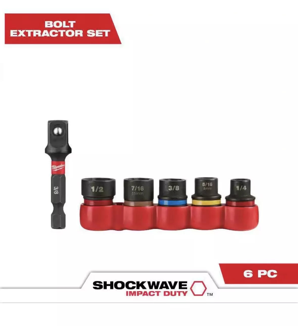 Milwaukee 48-32-8000 SHOCKWAVE BOLT EXTRACTOR SET - Ace Tool Group - Milwaukee
