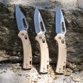 Klein KTO Resurgence Knife, Drop Point Blade, Sand Handle - Ace Tool Group - KLEIN