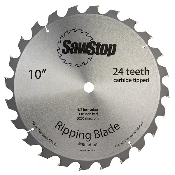 SawStop BTS-R-24ATB 24-Tooth Ripping Table Saw Blade - Ace Tool Group - Sawstop