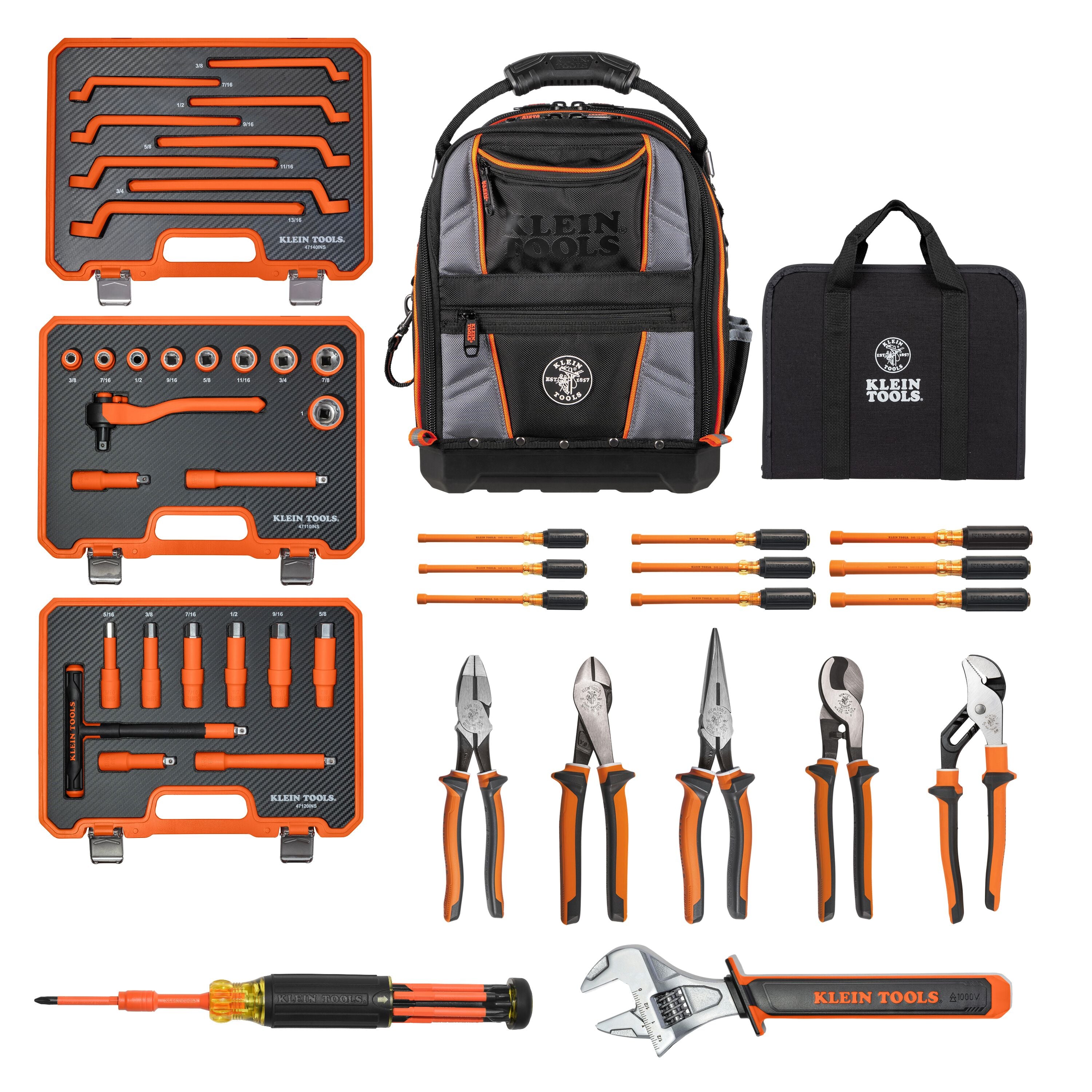 Klein UTINSKIT Power Utility Insulated Tool Set - Ace Tool Group - Klein