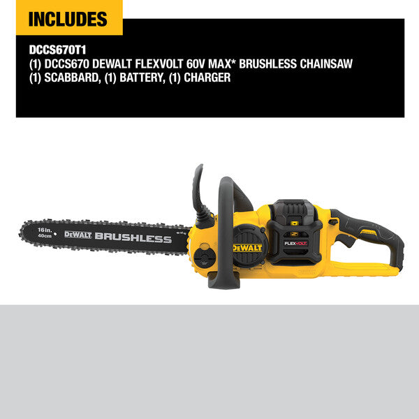 DEWALT FLEXVOLT 60V MAX* Brushless Chainsaw Kit (2.0 Ah) - Ace Tool Group - DeWalt