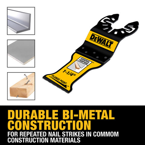 DeWalt DWA4258 General Purpose PlungePoint Oscillating Blade (5 Pack) - Ace Tool Group - DeWalt