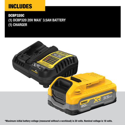 DEWALT DCBP320C 20V MAX XR POWERSTACK 3.5Ah Battery Kit - Ace Tool Group - DeWalt