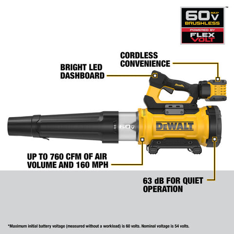 DEWALT DCBL777Y1 60V MAX* High Power Brushless Blower Kit - Ace Tool Group - DeWalt